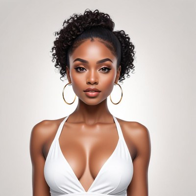 Model posing with confidence in stylish outfit