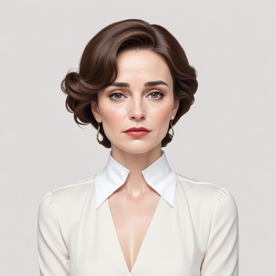 Elegant woman with classic hairstyle in soft lighting