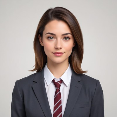 Confident business professional in formal attire