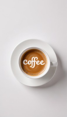 Coffee with artistic design on top of frothy surface