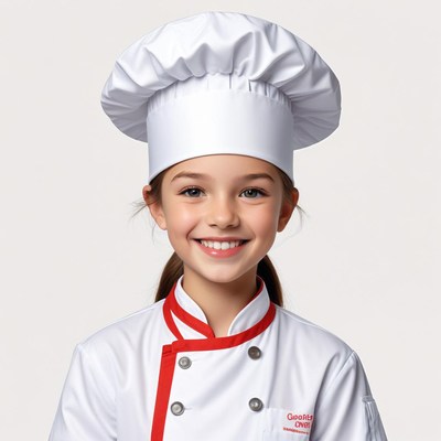 Young chef ready to bake in a professional kitchen