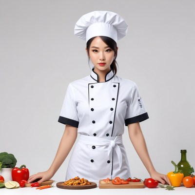 Professional chef preparing fresh ingredients for cooking