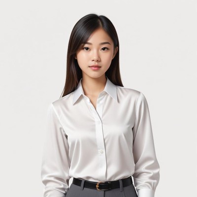 Confident young woman in professional attire indoors