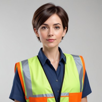 Safety vest worn by a professional in a work setting