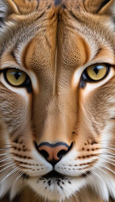 Close-up view of a tiger's face displaying intense gaze