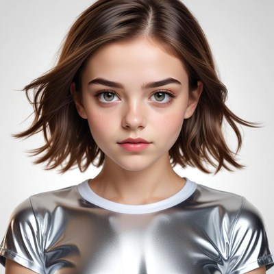 Stunning portrait of a young model with stylish hair