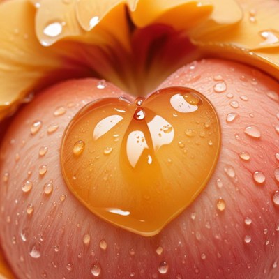 Close-up view of a flower petal with water droplets