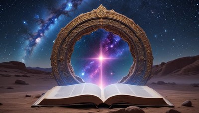 Portal to the cosmos opens from ancient book