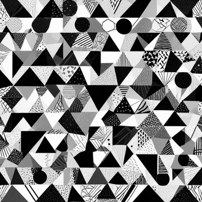 Unique black and white geometric pattern design