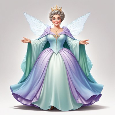 Fairy character with wings in a magical setting