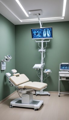 Modern medical examination room with advanced equipment