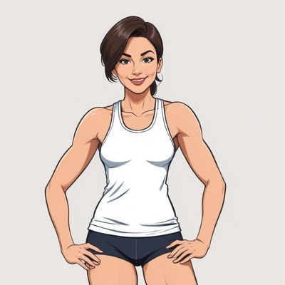 Confident woman in sportswear