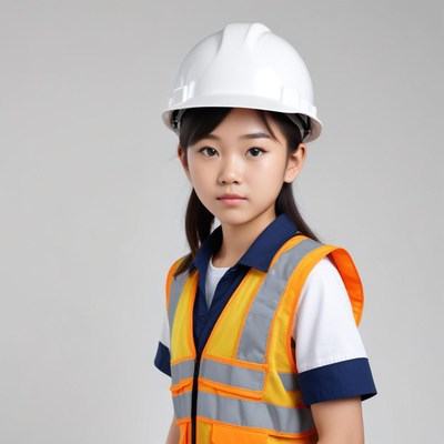Young worker in safety gear