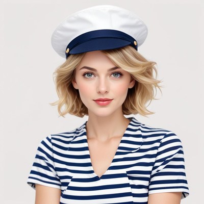 Nautical style fashion portrait