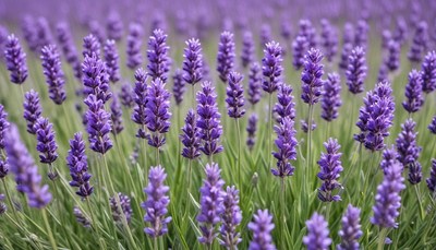 Lavender field in full bloom