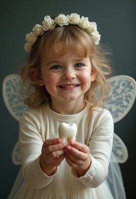 Little fairy with tooth