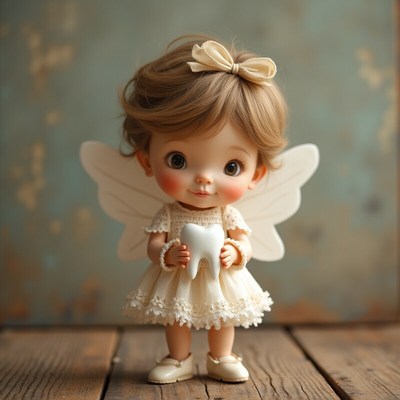 Cute doll with fairy wings