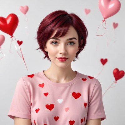 Celebrating love with heart balloons