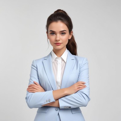 Confident woman in business attire