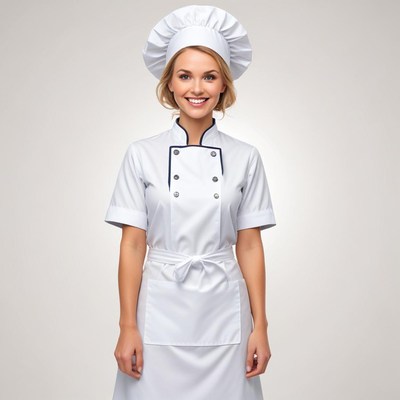 Smiling chef in professional attire