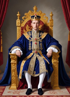 Royal figure on throne