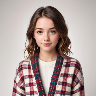 Young woman in cozy sweater