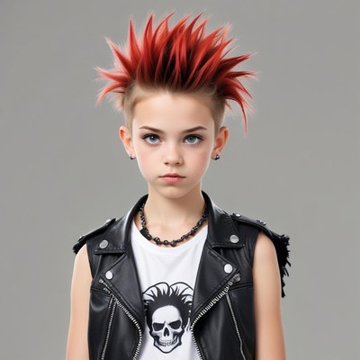 Stylish punk hairstyle for kids
