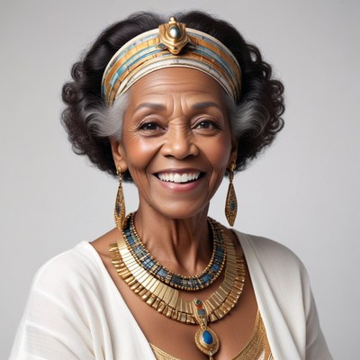 Elegant woman in royal attire