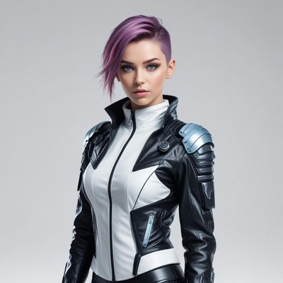 Futuristic character in urban style