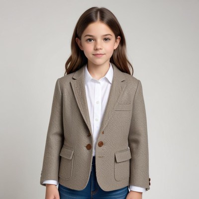 Stylish child in blazer portrait