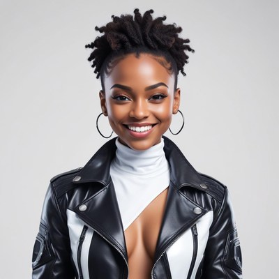 Confident woman in stylish outfit