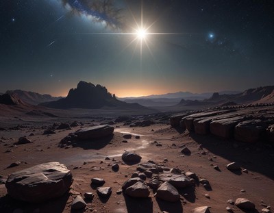 Stellar landscape at dusk