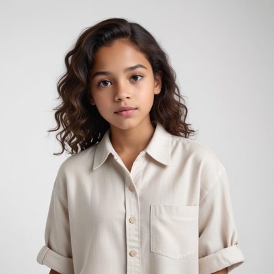 Young girl in casual outfit