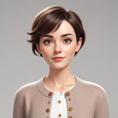 Realistic digital character portrait