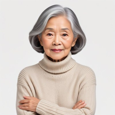 Senior woman with elegant hairstyle