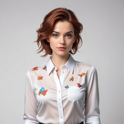 Fashionable model in stylish shirt