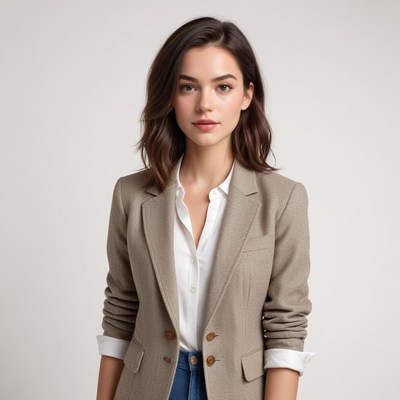 Fashionable woman in blazer