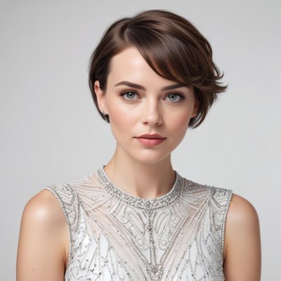 Elegant fashion portrait of model