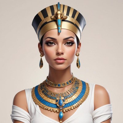 Elegant queen in ancient attire