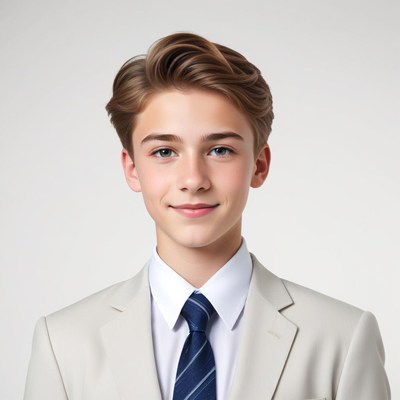 Young man in formal attire