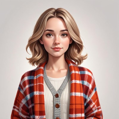Young woman in cozy sweater