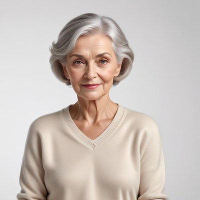 Senior woman with elegant hairstyle