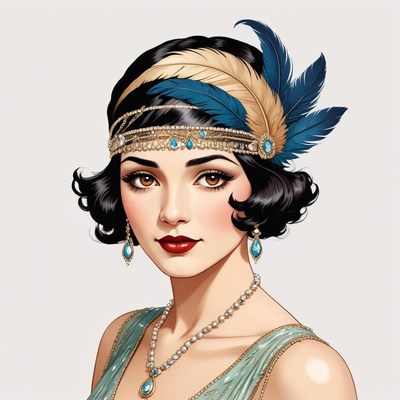 Elegant woman in vintage fashion