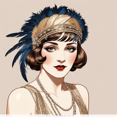 Vintage elegance in 1920s fashion style