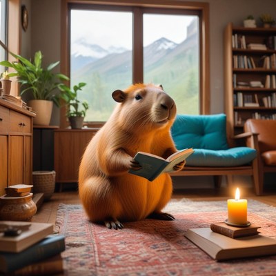 Capybara enjoying a quiet moment