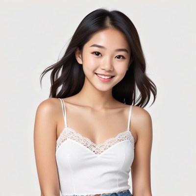 Young woman in casual style