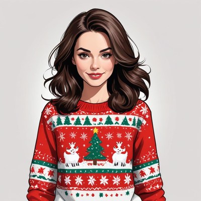 Festive holiday sweater design idea