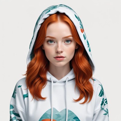 Portrait of a young woman in hoodie