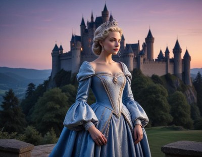 Princess in a fairytale landscape