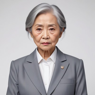 Portrait of a senior woman in a suit